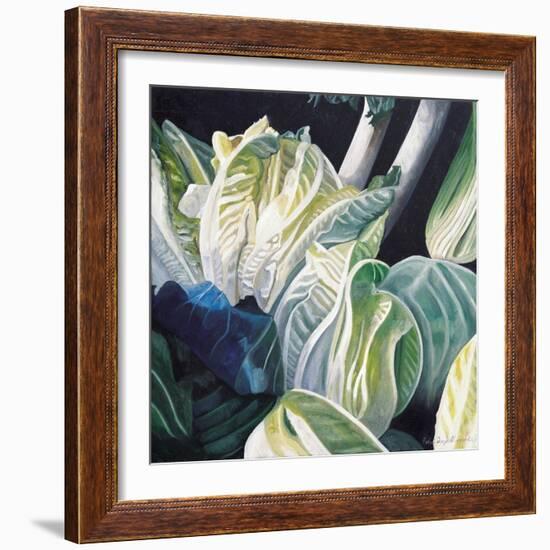 Lettuce and Leeks, 2002-Pedro Diego Alvarado-Framed Giclee Print
