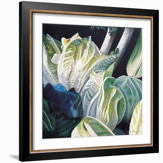 Lettuce and Leeks, 2002-Pedro Diego Alvarado-Framed Giclee Print