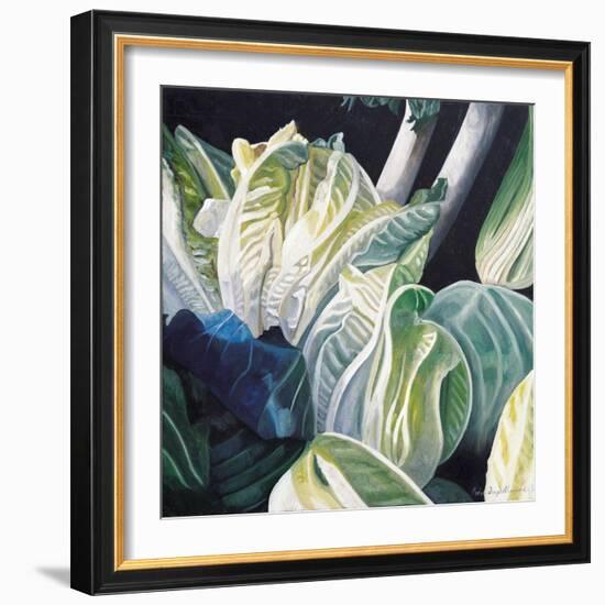 Lettuce and Leeks, 2002-Pedro Diego Alvarado-Framed Giclee Print