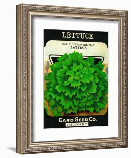 Lettuce Seed Packet-Lantern Press-Framed Art Print