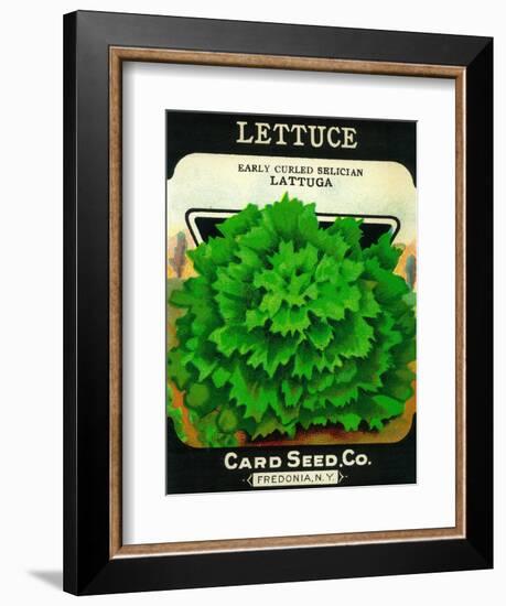 Lettuce Seed Packet-Lantern Press-Framed Art Print