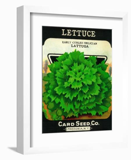 Lettuce Seed Packet-Lantern Press-Framed Art Print