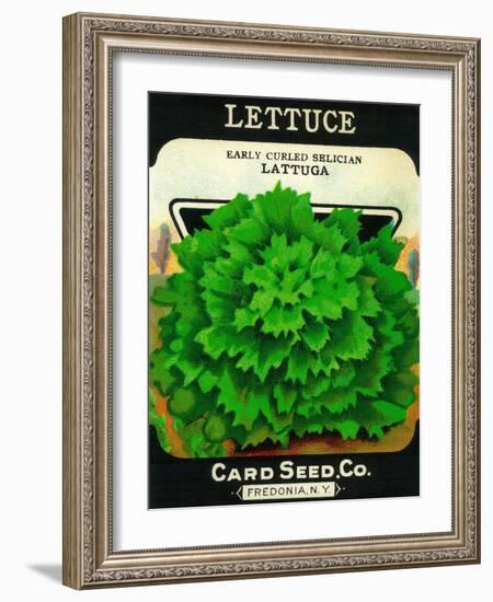 Lettuce Seed Packet-Lantern Press-Framed Art Print