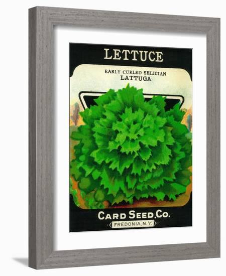 Lettuce Seed Packet-Lantern Press-Framed Art Print