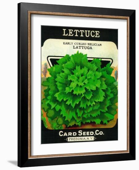 Lettuce Seed Packet-Lantern Press-Framed Art Print