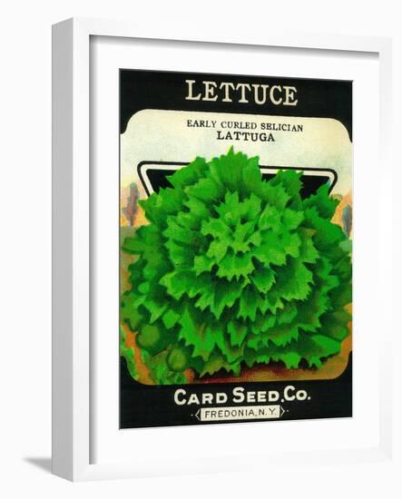 Lettuce Seed Packet-Lantern Press-Framed Art Print