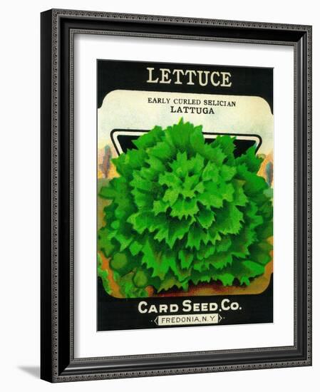 Lettuce Seed Packet-Lantern Press-Framed Art Print