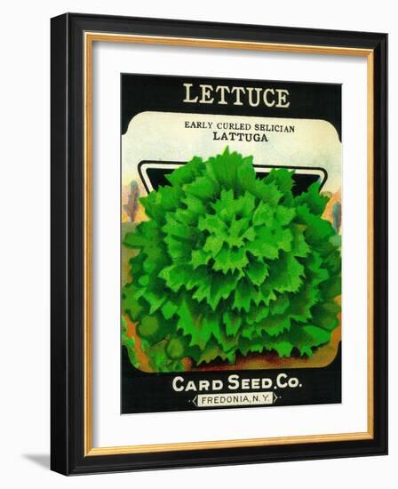 Lettuce Seed Packet-Lantern Press-Framed Art Print