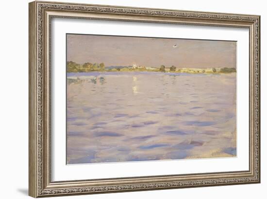 Letzte Sonnenstrahlen über dem See. 1898 - 99-Isaak Iljitsch Lewitan-Framed Giclee Print