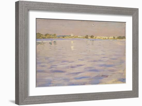 Letzte Sonnenstrahlen über dem See. 1898 - 99-Isaak Iljitsch Lewitan-Framed Giclee Print