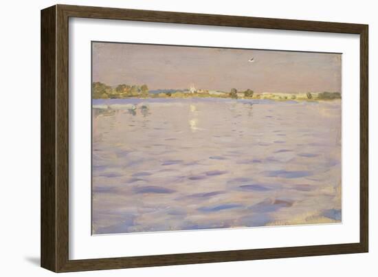 Letzte Sonnenstrahlen über dem See. 1898 - 99-Isaak Iljitsch Lewitan-Framed Giclee Print