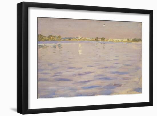 Letzte Sonnenstrahlen über dem See. 1898 - 99-Isaak Iljitsch Lewitan-Framed Giclee Print