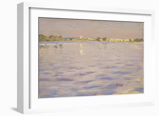 Letzte Sonnenstrahlen über dem See. 1898 - 99-Isaak Iljitsch Lewitan-Framed Giclee Print