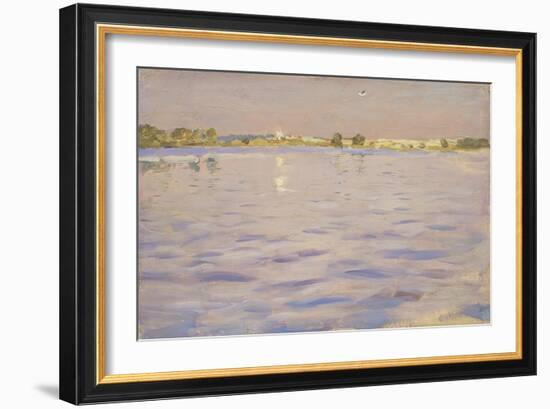 Letzte Sonnenstrahlen über dem See. 1898 - 99-Isaak Iljitsch Lewitan-Framed Giclee Print