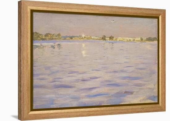 Letzte Sonnenstrahlen über dem See. 1898 - 99-Isaak Iljitsch Lewitan-Framed Premier Image Canvas