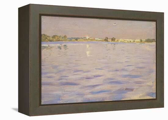 Letzte Sonnenstrahlen über dem See. 1898 - 99-Isaak Iljitsch Lewitan-Framed Premier Image Canvas