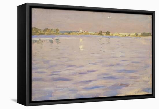Letzte Sonnenstrahlen über dem See. 1898 - 99-Isaak Iljitsch Lewitan-Framed Premier Image Canvas