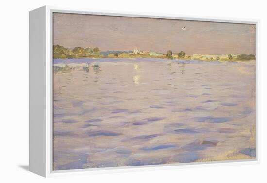 Letzte Sonnenstrahlen über dem See. 1898 - 99-Isaak Iljitsch Lewitan-Framed Premier Image Canvas