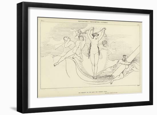 Leucothea Preserving Ulysses-John Flaxman-Framed Giclee Print