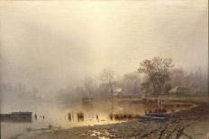 Mist. the Red Pond in Moscow in Autumn, 1871-Lev Lyvovich Kamenev-Framed Premier Image Canvas