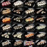 Set Of 9 Different Nigirizushi (Sushi)-Lev4-Mounted Art Print