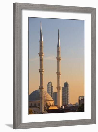 Levent Mosque at Sunset.-Jon Hicks-Framed Photographic Print