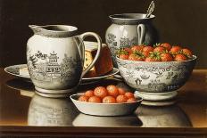 Still Life with Porcelain and Strawberries-Levi Wells Prentice-Framed Giclee Print