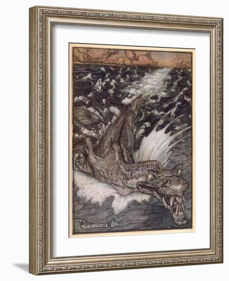 Leviathan-Arthur Rackham-Framed Art Print