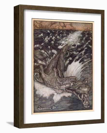 Leviathan-Arthur Rackham-Framed Art Print