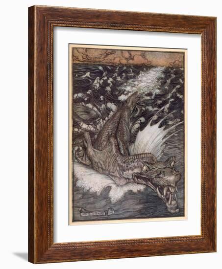 Leviathan-Arthur Rackham-Framed Art Print