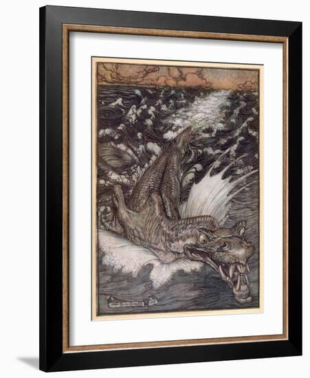 Leviathan-Arthur Rackham-Framed Art Print