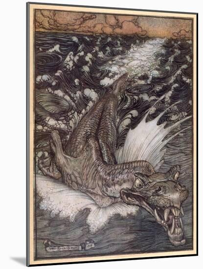 Leviathan-Arthur Rackham-Mounted Art Print