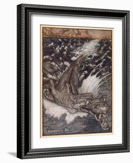 Leviathan-Arthur Rackham-Framed Art Print