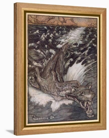 Leviathan-Arthur Rackham-Framed Stretched Canvas