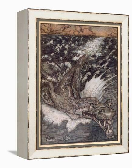 Leviathan-Arthur Rackham-Framed Stretched Canvas