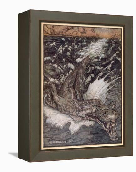 Leviathan-Arthur Rackham-Framed Stretched Canvas