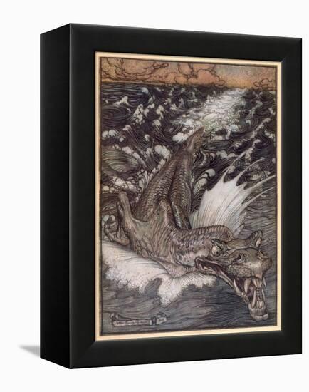 Leviathan-Arthur Rackham-Framed Stretched Canvas