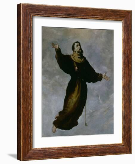 Levitation of St. Francis-Francisco de Zurbaran-Framed Giclee Print