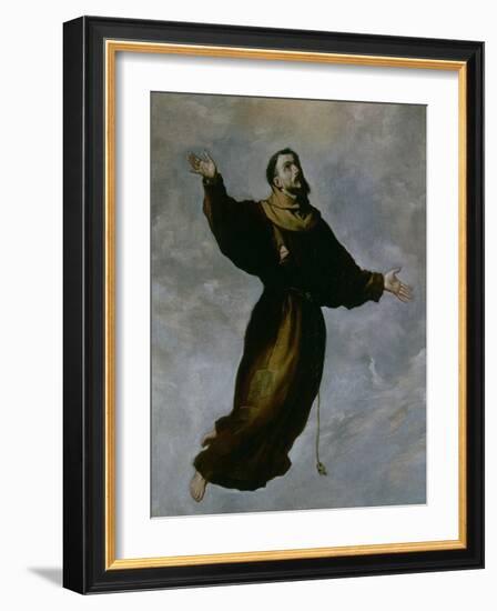 Levitation of St. Francis-Francisco de Zurbaran-Framed Giclee Print