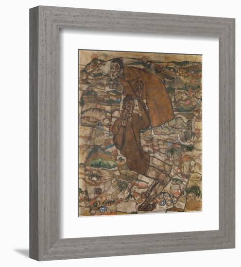 Levitation (The Blind II)-Egon Schiele-Framed Art Print