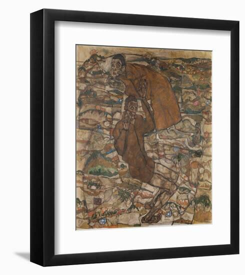 Levitation (The Blind II)-Egon Schiele-Framed Art Print