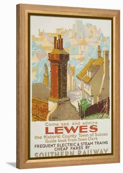 Lewes, Poster Advertising Southern Railway-Gregory Brown-Framed Premier Image Canvas