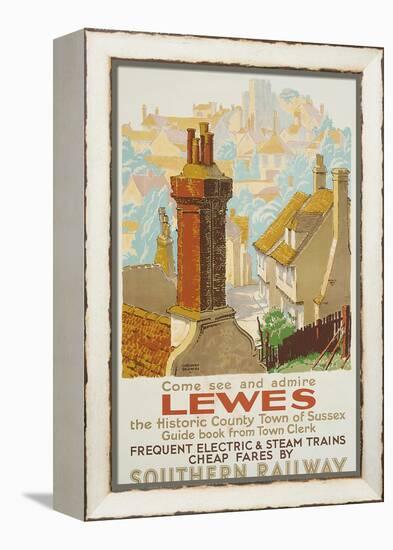 Lewes, Poster Advertising Southern Railway-Gregory Brown-Framed Premier Image Canvas