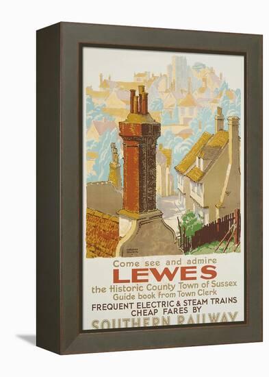 Lewes, Poster Advertising Southern Railway-Gregory Brown-Framed Premier Image Canvas