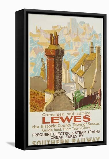 Lewes, Poster Advertising Southern Railway-Gregory Brown-Framed Premier Image Canvas