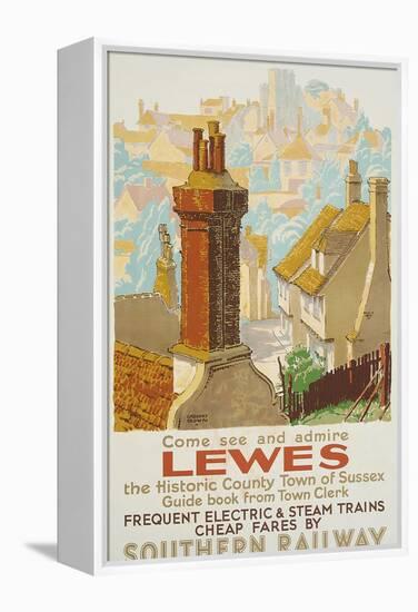 Lewes, Poster Advertising Southern Railway-Gregory Brown-Framed Premier Image Canvas