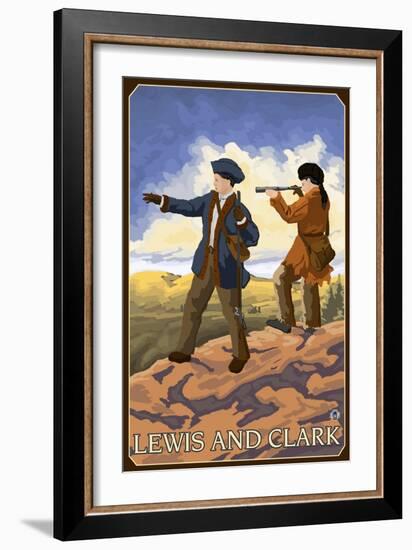 Lewis and Clark Exploring the West-Lantern Press-Framed Art Print