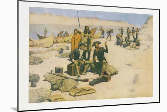 Lewis and Clark, from Colliers Magazine, Pub. 1906 (Colour Litho)-Frederic Remington-Mounted Giclee Print