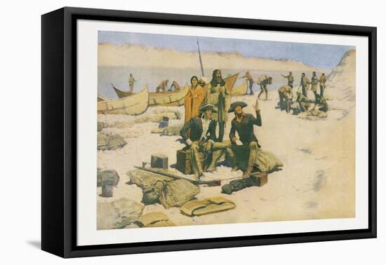 Lewis and Clark, from Colliers Magazine, Pub. 1906 (Colour Litho)-Frederic Remington-Framed Premier Image Canvas