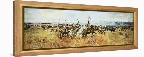 Lewis and Clark Meeting The Flatheads-Charles Marion Russell-Framed Stretched Canvas